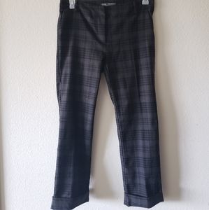 89th & Madison Plaid Cuffed Straight Leg Pant